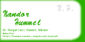 nandor hummel business card