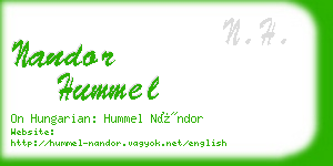 nandor hummel business card